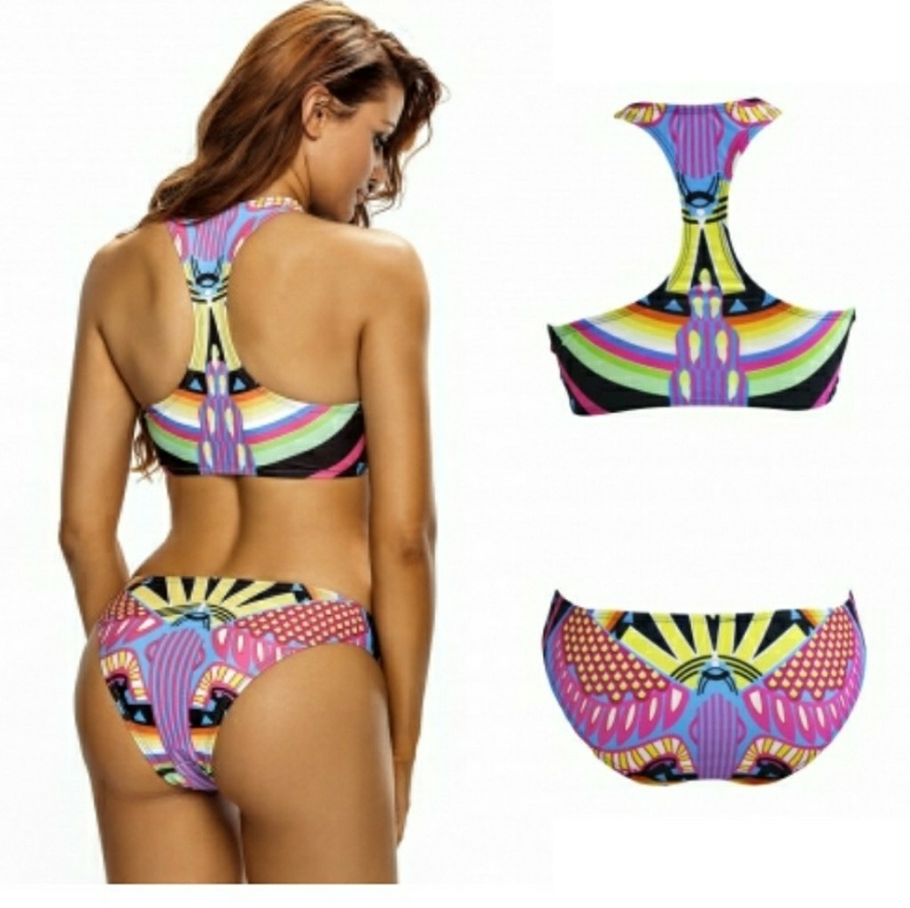 Racer top bikini set